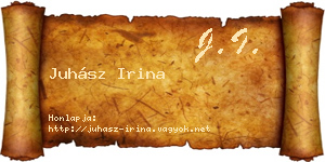 Juhász Irina névjegykártya